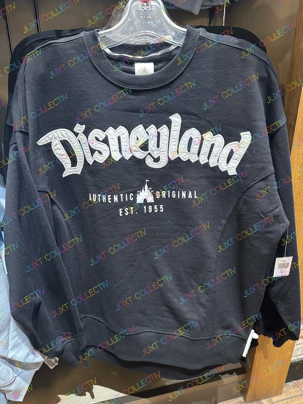 Disneyland Logo Authentic Original 1955 Castle Black Pullover Crewneck Sweater